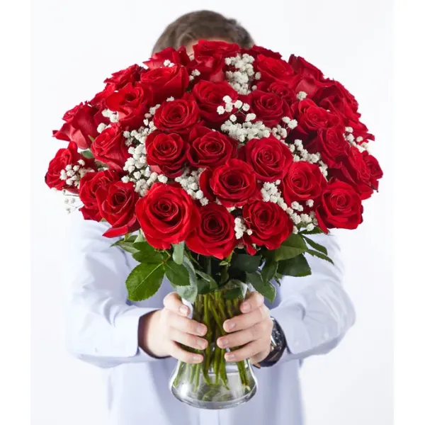 Vazoda 35 Kırmızı Gül