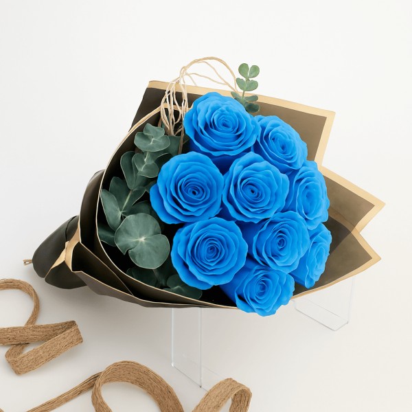 7'li Mavi Gül Buketi